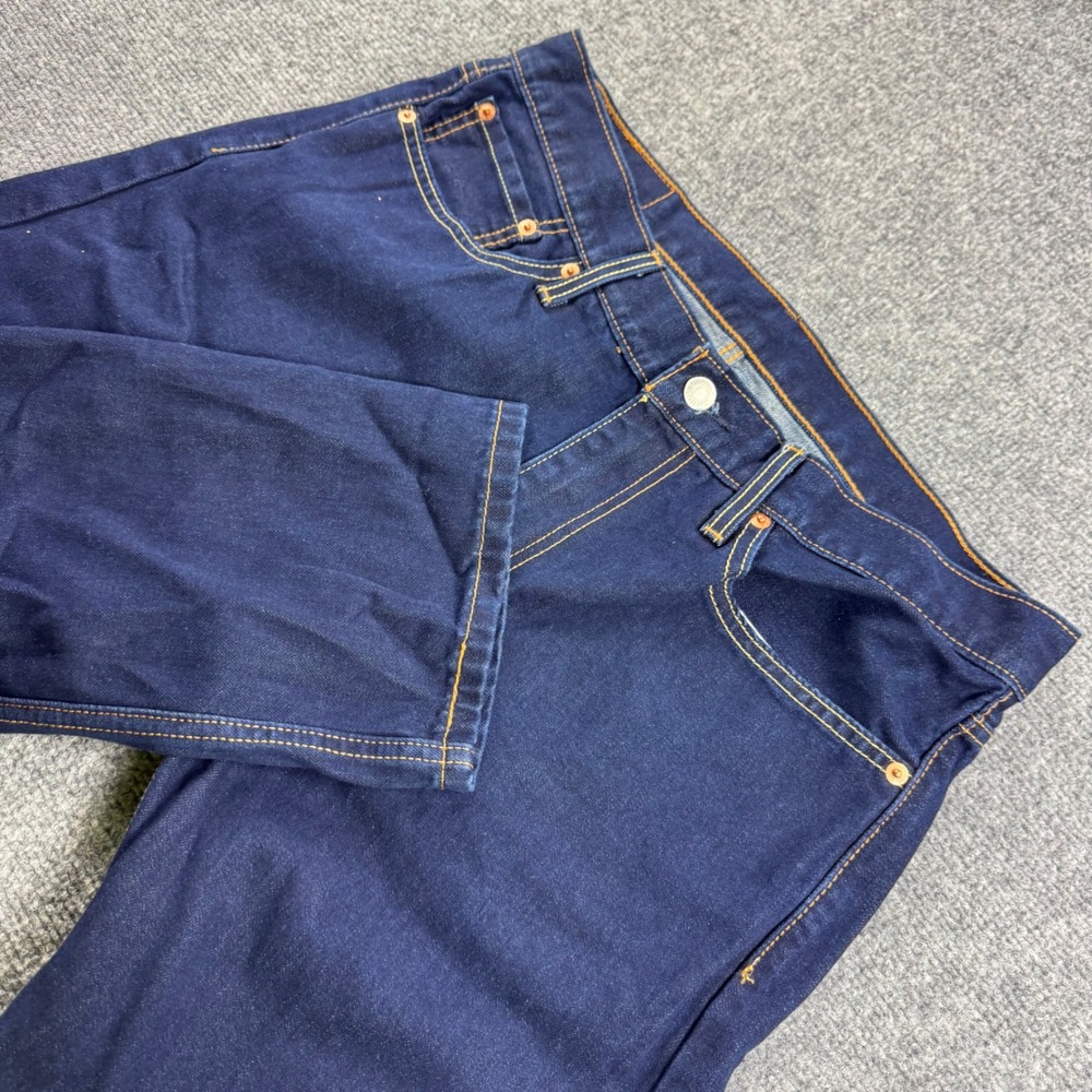 Levi's 513 Slim Straight Jeans 34x30 Dark Wash Blue Denim Mens